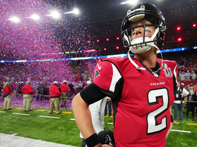 HOUSTON, TX - FEBRUARY 05: Matt Ryan #2 of the Atlanta Falcons walks off the field after losing 34-28 to the New England Patriots during Super Bowl 51 at NRG Stadium on February 5, 2017 in Houston, Texas.
