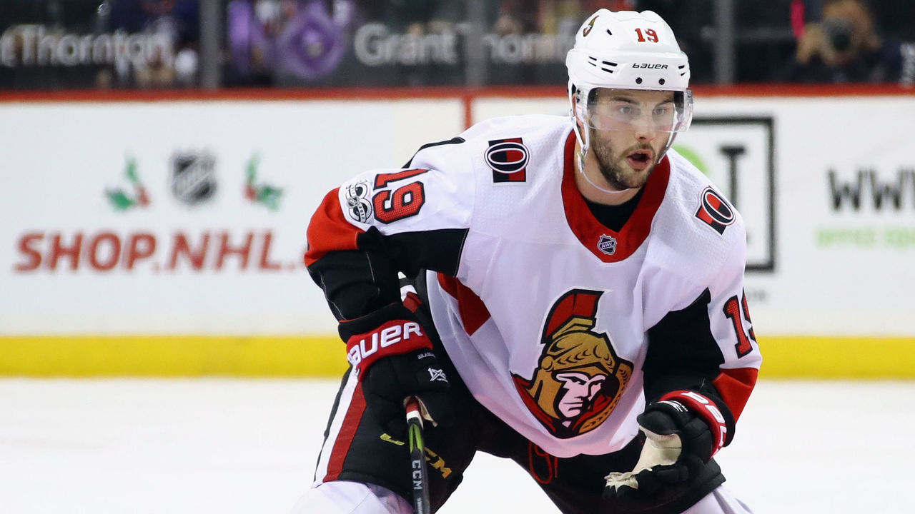 NEW YORK, NY - DECEMBER 01: Derick Brassard #19 of the Ottawa Senators skates against the New York Islanders at the Barclays Center on December 1, 2017 in the Brooklyn borough of New York City. The Senators defeated the Islanders 6-5.