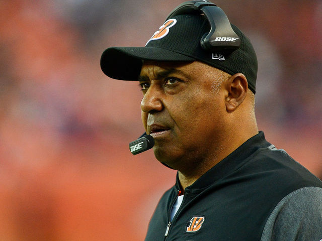 DENVER, CO - NOVEMBER 19: Head coach Marvin Lewis of the Cincinnati Bengals looks on from the sideline during a game against the Denver Broncos at Sports Authority Field at Mile High on November 19, 2017 in Denver, Colorado.