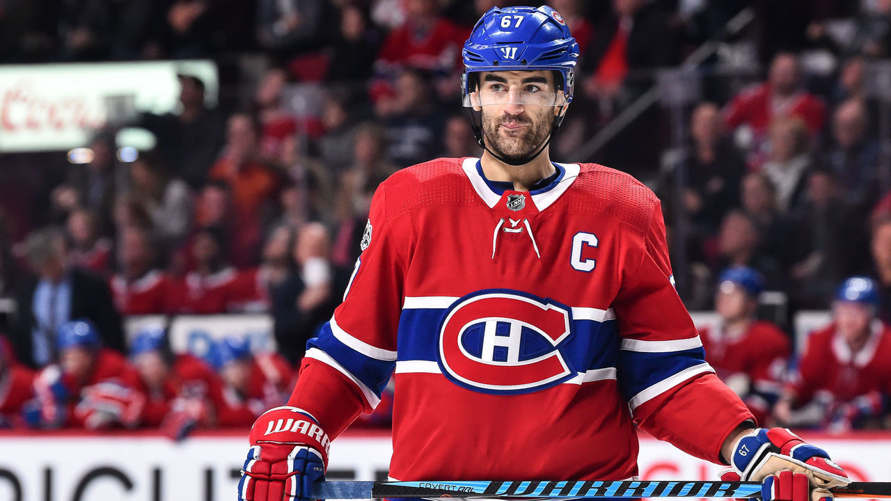 MONTREAL, QC - DECEMBER 09: Max Pacioretty #67 of the Montreal Canadiens looks on against the Edmonton Oilers during the NHL game at the Bell Centre on December 9, 2017 in Montreal, Quebec, Canada. The Edmonton Oilers defeated the Montreal Canadiens 6-2.
