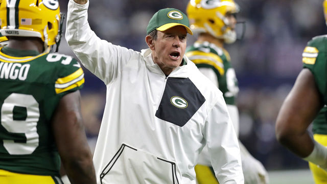 ARLINGTON, TX - JANUARY 15: Green Bay Packers Defensive Coordinator Dom Capers is seen on the field during warmups prior to the NFC Divisional Playoff game against the Dallas Cowboys at AT&T Stadium on January 15, 2017 in Arlington, Texas.