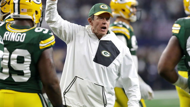 ARLINGTON, TX - JANUARY 15: Green Bay Packers Defensive Coordinator Dom Capers is seen on the field during warmups prior to the NFC Divisional Playoff game against the Dallas Cowboys at AT&T Stadium on January 15, 2017 in Arlington, Texas.
