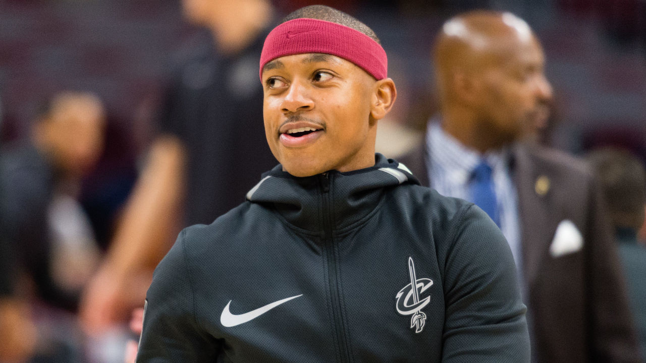 CLEVELAND, OH - JANUARY 2: Isaiah Thomas #3 of the Cleveland Cavaliers warms up prior to the game against the Portland Trail Blazers at Quicken Loans Arena on January 2, 2018 in Cleveland, Ohio.