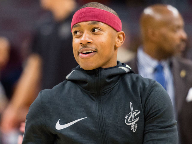 CLEVELAND, OH - JANUARY 2: Isaiah Thomas #3 of the Cleveland Cavaliers warms up prior to the game against the Portland Trail Blazers at Quicken Loans Arena on January 2, 2018 in Cleveland, Ohio.