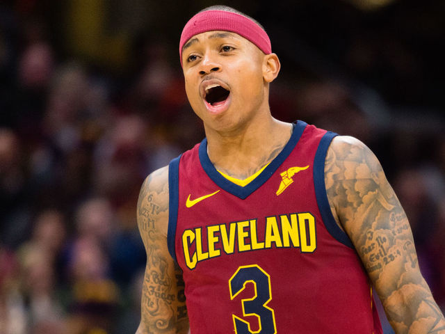 CLEVELAND, OH - JANUARY 2: Isaiah Thomas #3 of the Cleveland Cavaliers yells to a teammate during the second half against the Portland Trail Blazers at Quicken Loans Arena on January 2, 2018 in Cleveland, Ohio. The Cavaliers defeated the Trail Blazers 127-110.