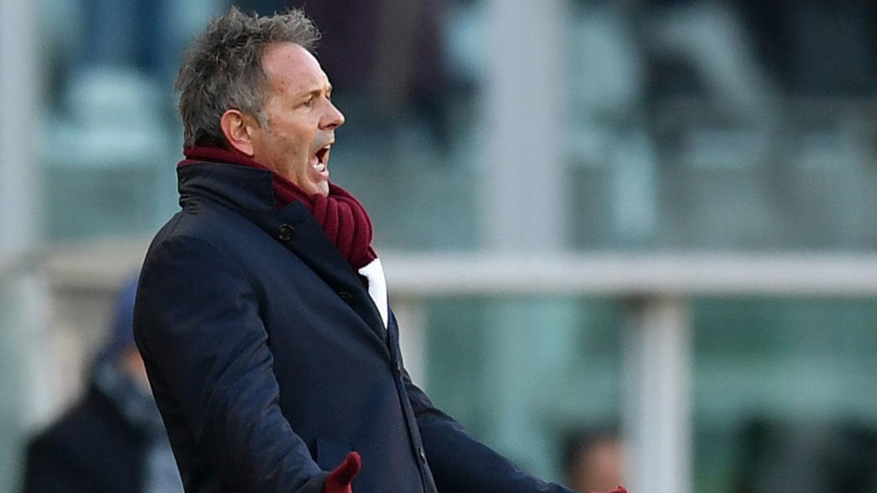TURIN, ITALY - DECEMBER 30: Torino FC head coach Sinisa Mihajlovic reacts during the serie A match between Torino FC and Genoa CFC at Stadio Olimpico di Torino on December 30, 2017 in Turin, Italy.