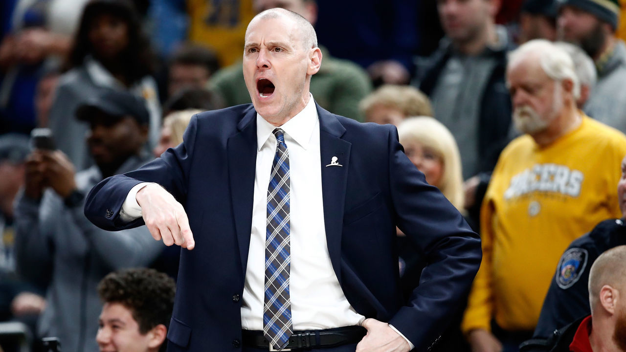 INDIANAPOLIS, IN - DECEMBER 27: Rick Carlisle the head coach of the Dallas Mavericks gives instructions to his team against the Indiana Pacers during the game at Bankers Life Fieldhouse on December 27, 2017 in Indianapolis, Indiana.