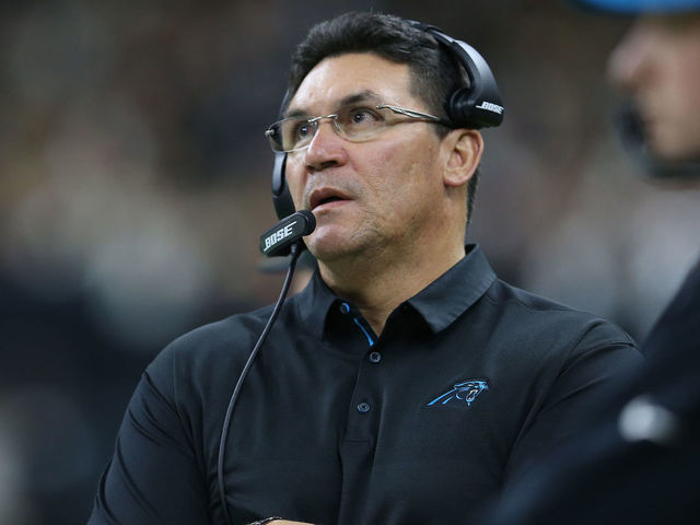Panthers' Rivera questions late grounding call on Newton