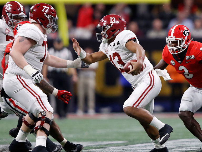 Watch: Tagovailoa converts crazy scramble, throws TD on same drive ...