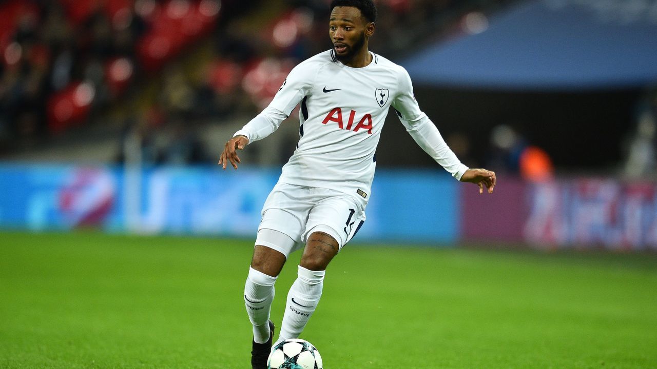 Tottenham Hotspur's French midfielder Georges-Kevin N'Koudou runs with the ball during the UEFA Champions League Group H football match between Tottenham Hotspur and Apoel Nicosia at Wembley Stadium in London, on December 6, 2017. / AFP PHOTO / Glyn KIRK