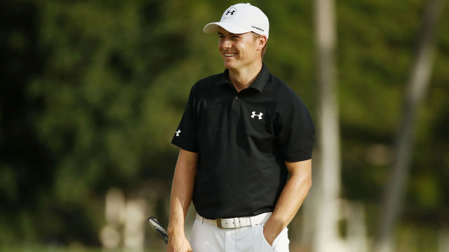 HONOLULU, HI - JANUARY 09: Jordan Spieth of the United States reacts during practice rounds prior to the Sony Open In Hawaii at Waialae Country Club on January 9, 2018 in Honolulu, Hawaii.