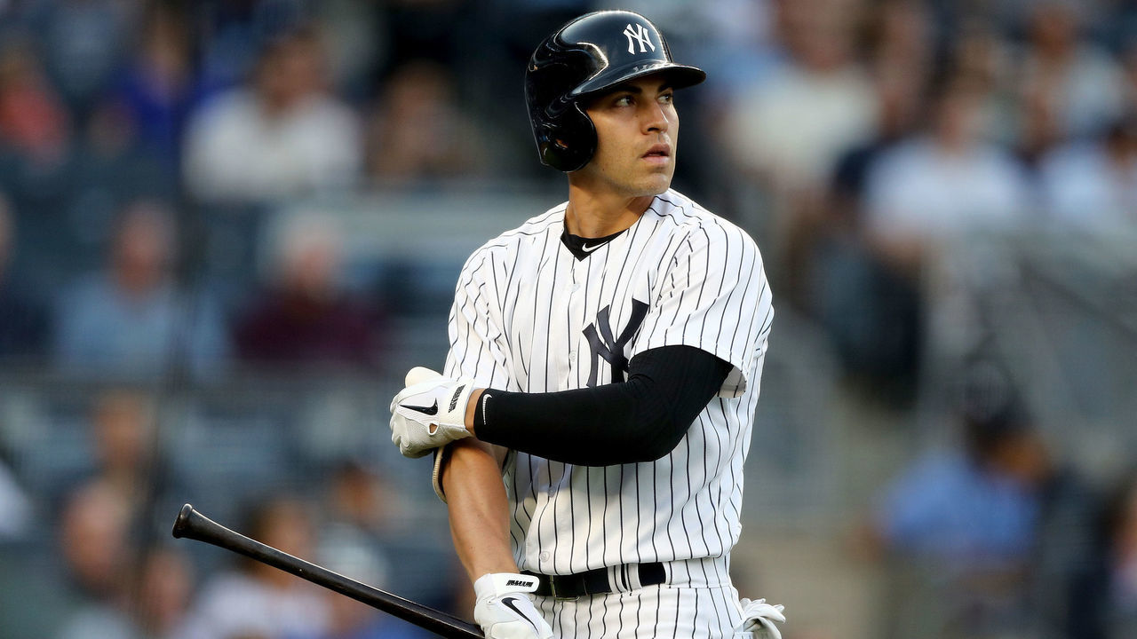 NEW YORK, NY - JULY 31: Jacoby Ellsbury #22 of the New York Yankees reacts after striking out in the first inning against the Detroit Tigers on July 31, 2017 at Yankee Stadium in the Bronx borough of New York City.
