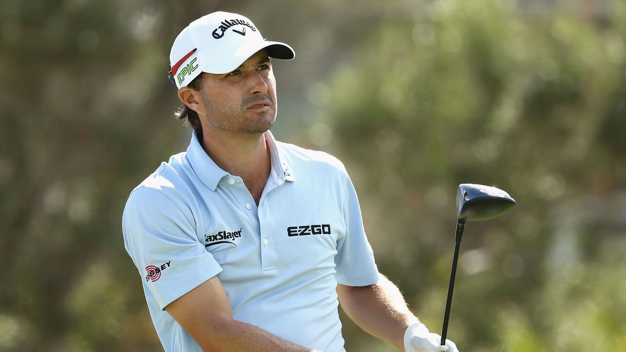 HONOLULU, HI - JANUARY 10: Kevin Kisner of the United States watches a shot during the pro-am tournament prior to the Sony Open In Hawaii at Waialae Country Club on January 10, 2018 in Honolulu, Hawaii.