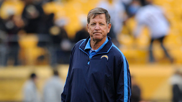PITTSBURGH, PA - DECEMBER 09: Head Coach Norv Turner of the San Diego Chargers looks on during warmups prior to the game against the Pittsburgh Steelers on December 9, 2012 at Heinz Field in Pittsburgh, Pennsylvania.