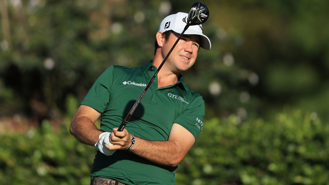 HONOLULU, HI - JANUARY 12: Brian Harman of the United States plays his shot from the 15th tee during round two of the Sony Open In Hawaii at Waialae Country Club on January 12, 2018 in Honolulu, Hawaii.