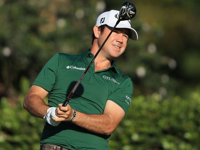 HONOLULU, HI - JANUARY 12: Brian Harman of the United States plays his shot from the 15th tee during round two of the Sony Open In Hawaii at Waialae Country Club on January 12, 2018 in Honolulu, Hawaii.