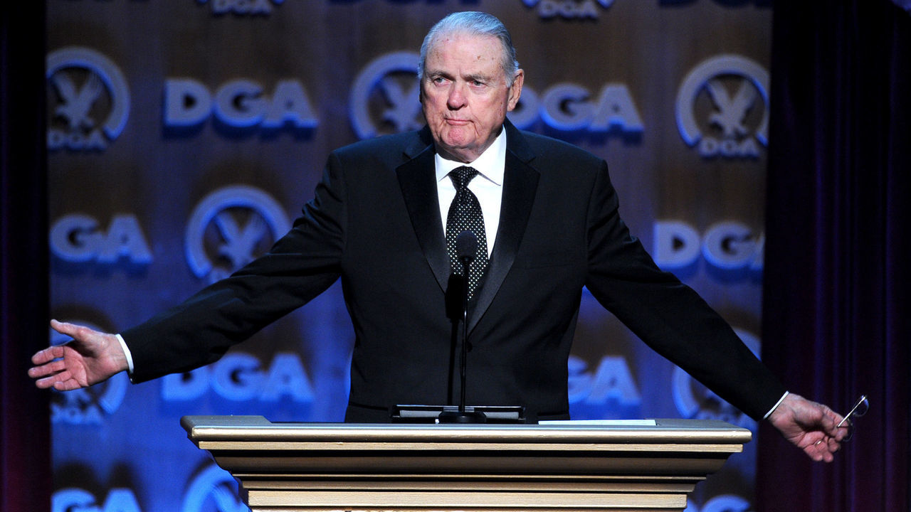 CENTURY CITY, CA - JANUARY 25: Sportscaster Keith Jackson speaks onstage at the 66th Annual Directors Guild Of America Awards held at the Hyatt Regency Century Plaza on January 25, 2014 in Century City, California.