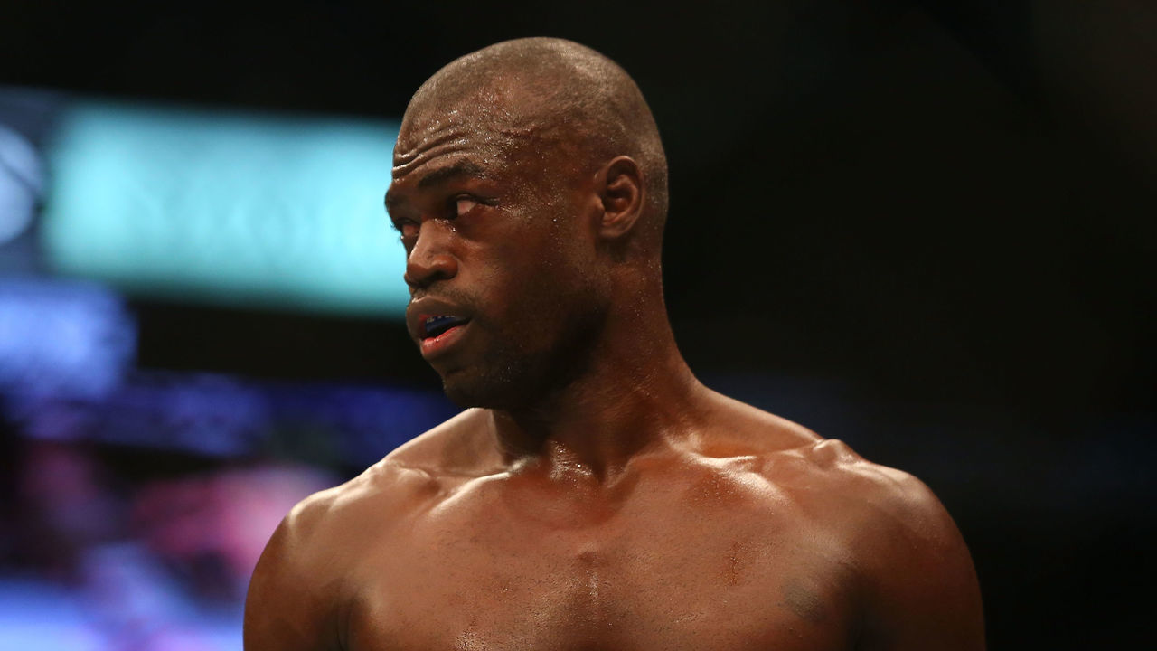 MELBOURNE, AUSTRALIA - NOVEMBER 15: Uriah Hall of Jamaica looks on during his bout against Robert Whittaker of New Zealand in their middleweight bout during the UFC 193 event at Etihad Stadium on November 15, 2015 in Melbourne, Australia.