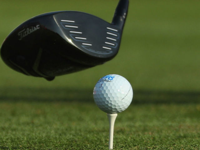 ABU DHABI, UNITED ARAB EMIRATES - JANUARY 20: The golf ball and driver of Rafa Cabrera Bello of Spain is seen on the 14th tee during the second round of the Abu Dhabi HSBC Championship at Abu Dhabi Golf Club on January 19, 2017 in Abu Dhabi, United Arab Emirates.