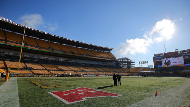 PITTSBURGH, PA - JANUARY 14: A general view of the field before the AFC Divisional Playoff game between the Pittsburgh Steelers and the Jacksonville Jaguars at Heinz Field on January 14, 2018 in Pittsburgh, Pennsylvania.