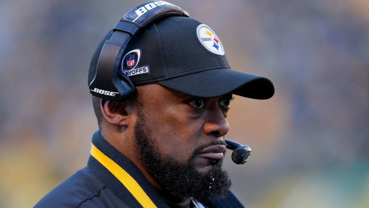 PITTSBURGH, PA - JANUARY 14: Head coach Mike Tomlin of the Pittsburgh Steelers looks on against the Jacksonville Jaguars during the second half of the AFC Divisional Playoff game at Heinz Field on January 14, 2018 in Pittsburgh, Pennsylvania.