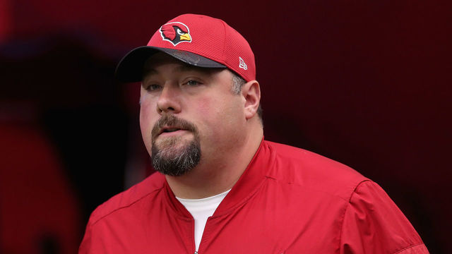 GLENDALE, AZ - SEPTEMBER 11: Defensive Coordinator James Bettcher of the Arizona Cardinals walks out onto the field before the NFL game against the New England Patriots at the University of Phoenix Stadium on September 11, 2016 in Glendale, Arizona.