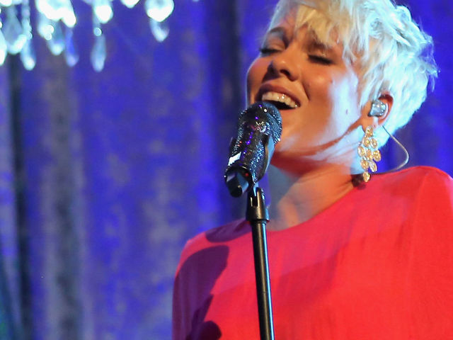BEVERLY HILLS, CA - MAY 12: Honoree P!nk performs onstage during the 63rd Annual BMI Pop Awards held at the Regent Beverly Wilshire Hotel on May 12, 2015 in Beverly Hills, California.