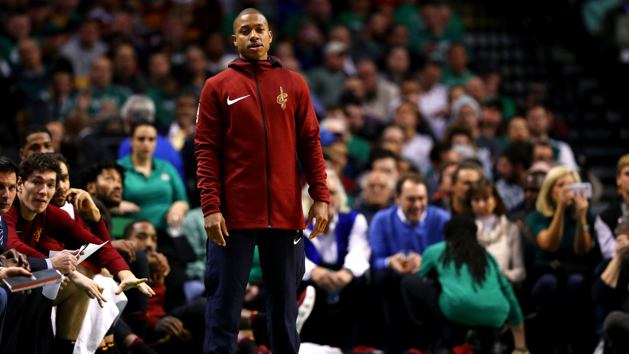 BOSTON, MA - JANUARY 3: Isaiah Thomas #3 of the Cleveland Cavaliers looks on from the bench during the second half against the Boston Celtics at TD Garden on January 3, 2018 in Boston, Massachusetts.