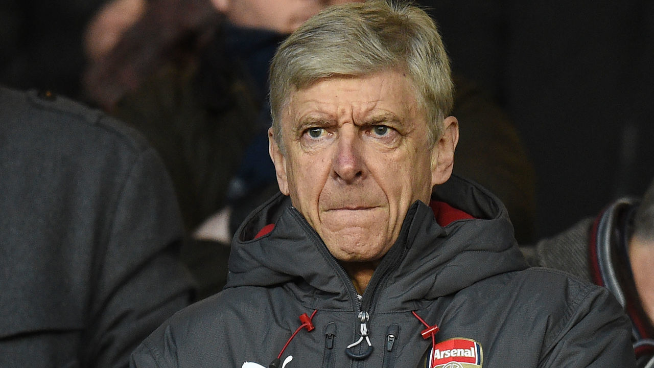 Arsenal's French manager Arsene Wenger looks on from the stands during the English FA Cup third round football match between Nottingham Forest and Arsenal at The City Ground in Nottingham, central England, on January 7, 2018. / AFP PHOTO / Oli SCARFF /