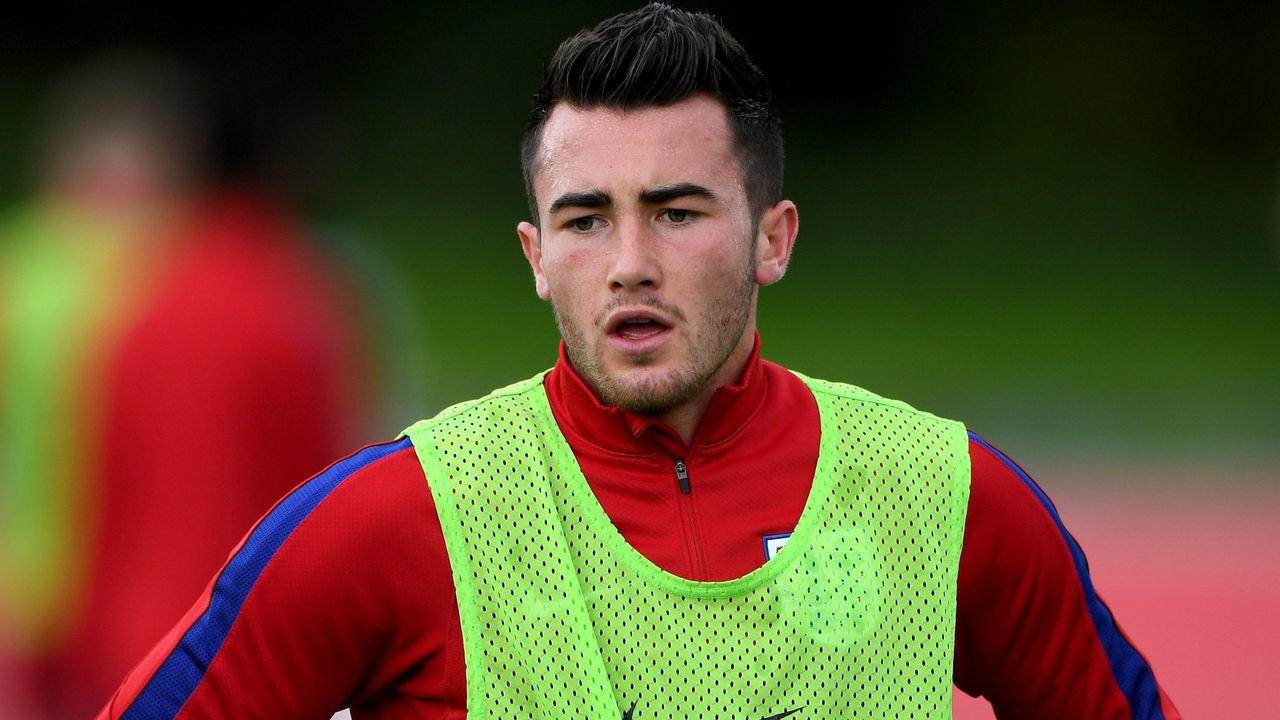 BURTON-UPON-TRENT, ENGLAND - OCTOBER 04: Jack Harrison of England looks on during a England U21 Training Session at St Georges Park on October 4, 2017 in Burton-upon-Trent, England.