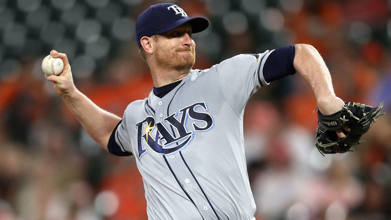 BALTIMORE, MD - SEPTEMBER 22: Starting pitcher Alex Cobb #53 of the Tampa Bay Rays works the first inning against the Baltimore Orioles at Oriole Park at Camden Yards on September 22, 2017 in Baltimore, Maryland.