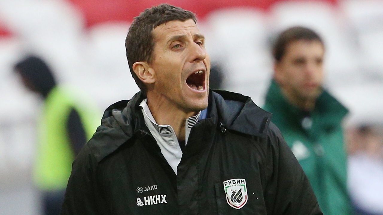 KAZAN, RUSSIA - MAY 7, 2017: Rubin Kazan's head coach Javi Gracia reacts during the 2016/17 Season Russian Premier League Round 27 football match against FC Ufa at Kazan Arena Stadium. Rubin Kazan won the game 2-1. Yegor Aleyev/TASS
