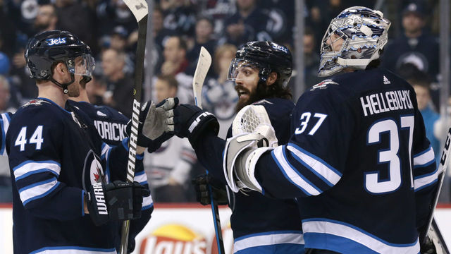 Hellebuyck sets franchise record with 25th win of season