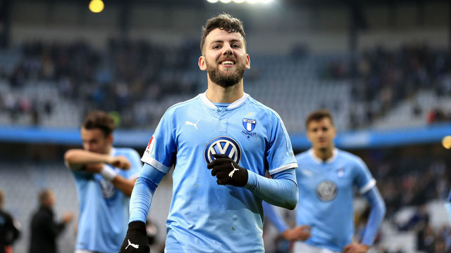 MALMO, SWEDEN - OCTOBER 01: Erdal Rakip of Malmo FF after the Allsvenskan match between Malmo FF and Halmstads BK at Swedbank Stadion on October 1, 2017 in Malmo, Sweden.
