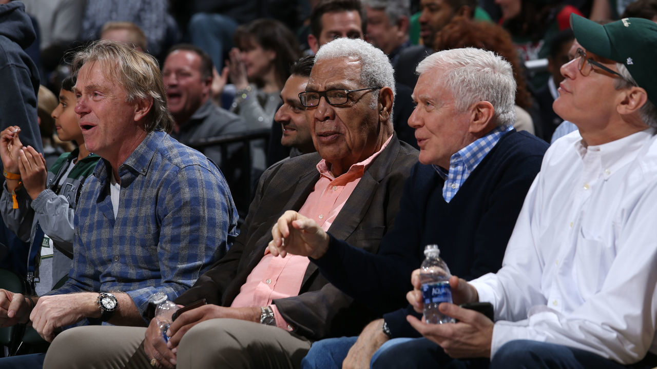 MILWUAKEE, WI - JANUARY 5: NBA Legend, Wayne Embry attends the Toronto Raptors game against the Milwaukee Bucks on January 5, 2018 at the BMO Harris Bradley Center in Milwaukee, Wisconsin. Mandatory Copyright Notice: Copyright 2018 NBAE