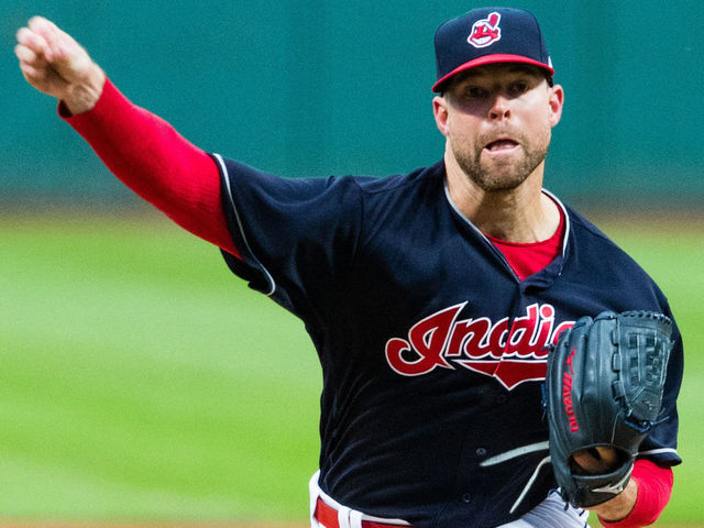 CLEVELAND, OH - SEPTEMBER 12: Starting pitcher Corey Kluber #28 of the Cleveland Indians pitches during the first inning against the Detroit Tigers at Progressive Field on September 12, 2017 in Cleveland, Ohio.