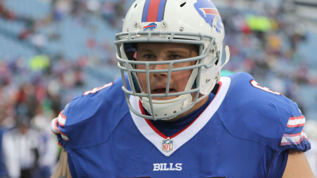 ORCHARD PARK, NY - DECEMBER 24: Richie Incognito #64 of the Buffalo Bills warms up before the game against the Miami Dolphins at New Era Stadium on December 24, 2016 in Orchard Park, New York.