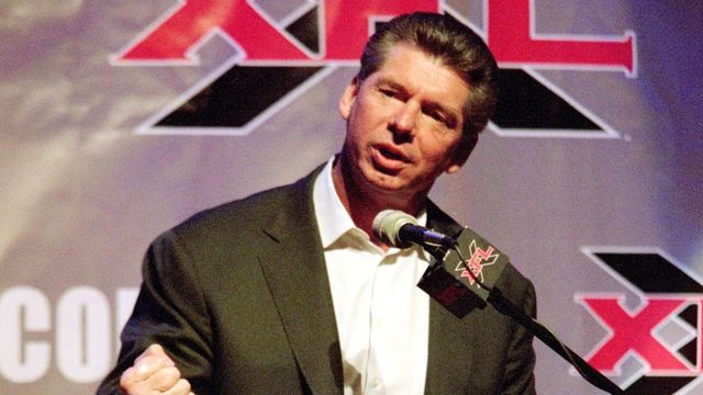 12 Jul 2000: Vince McMahon talks during the XFL Press Conference at the House of Blues in Los Angeles, California.Mandatory Credit: Tom Hauck /Allsport