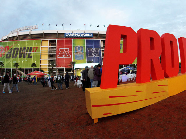 ORLANDO, FL - JANUARY 29: A general view of Camping World Stadium during the 2017 Pro Bowl at Camping World Stadium in Orlando, Florida.