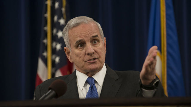 ST. PAUL, MN - JULY 08: Minnesota Governor Mark Dayton speaks at a media briefing on the Philando Castile police shooting on July 8, 2016 in St. Paul, Minnesota. Dayton spoke about the killing of Philando Castile and of the shootings in Dallas last night.