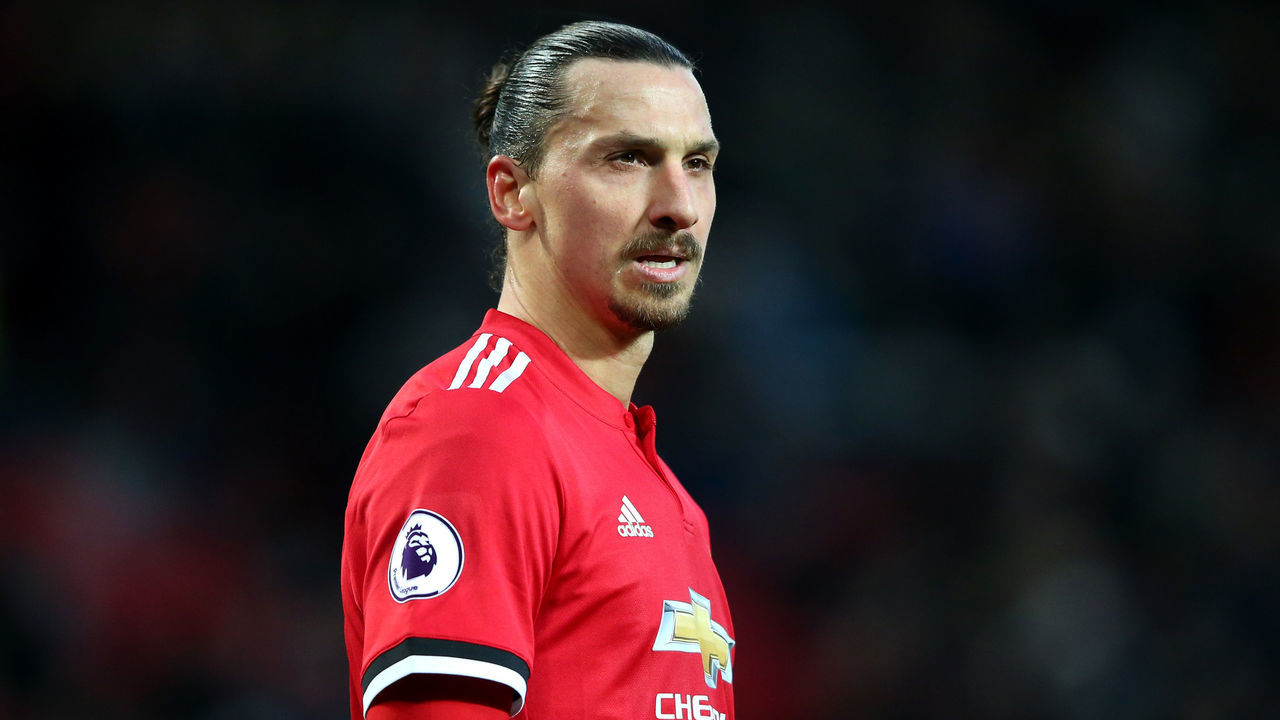 MANCHESTER, ENGLAND - DECEMBER 26: Zlatan Ibrahimovic of Manchester United looks on during the Premier League match between Manchester United and Burnley at Old Trafford on December 26, 2017 in Manchester, England.