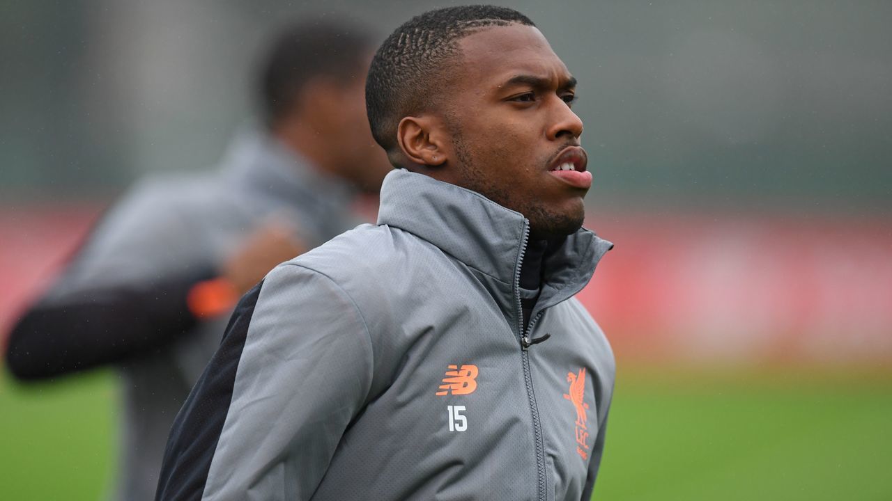 Liverpool's English striker Daniel Sturridge attends a team training session at the club's Melwood training complex in Liverpool, north west England, on September 25, 2017 , on the eve of their Champions League Group E football match against Spartak Moscow in Russia. / AFP PHOTO / Paul ELLIS