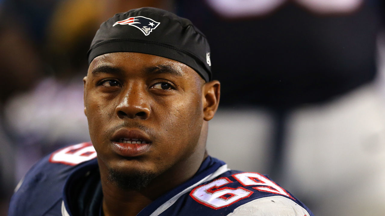 FOXBORO, MA - SEPTEMBER 10: Shaq Mason #69 of the New England Patriots looks on from the sideline against the Pittsburgh Steelers at Gillette Stadium on September 10, 2015 in Foxboro, Massachusetts.