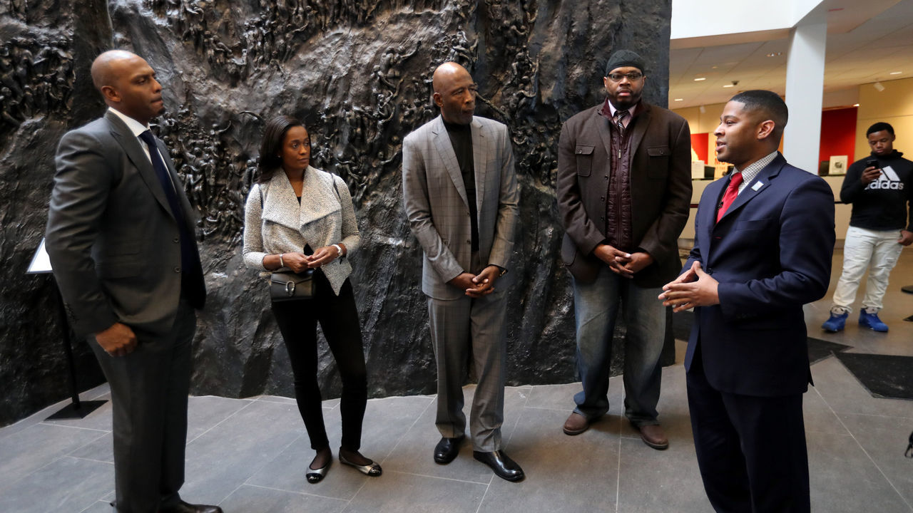 MEMPHIS, TN - JANUARY 14: Penny Hardaway, Swin Cash, James Worthy and Sam Perkins participate in MLK Sports Legacy Award and a tour of the National Civil Rights Museum on January 14, 2018 at the National Civil Rights Museum at the Lorraine Motel in Memphis, Tennessee. Mandatory Copyright Notice: Copyright 2018 NBAE