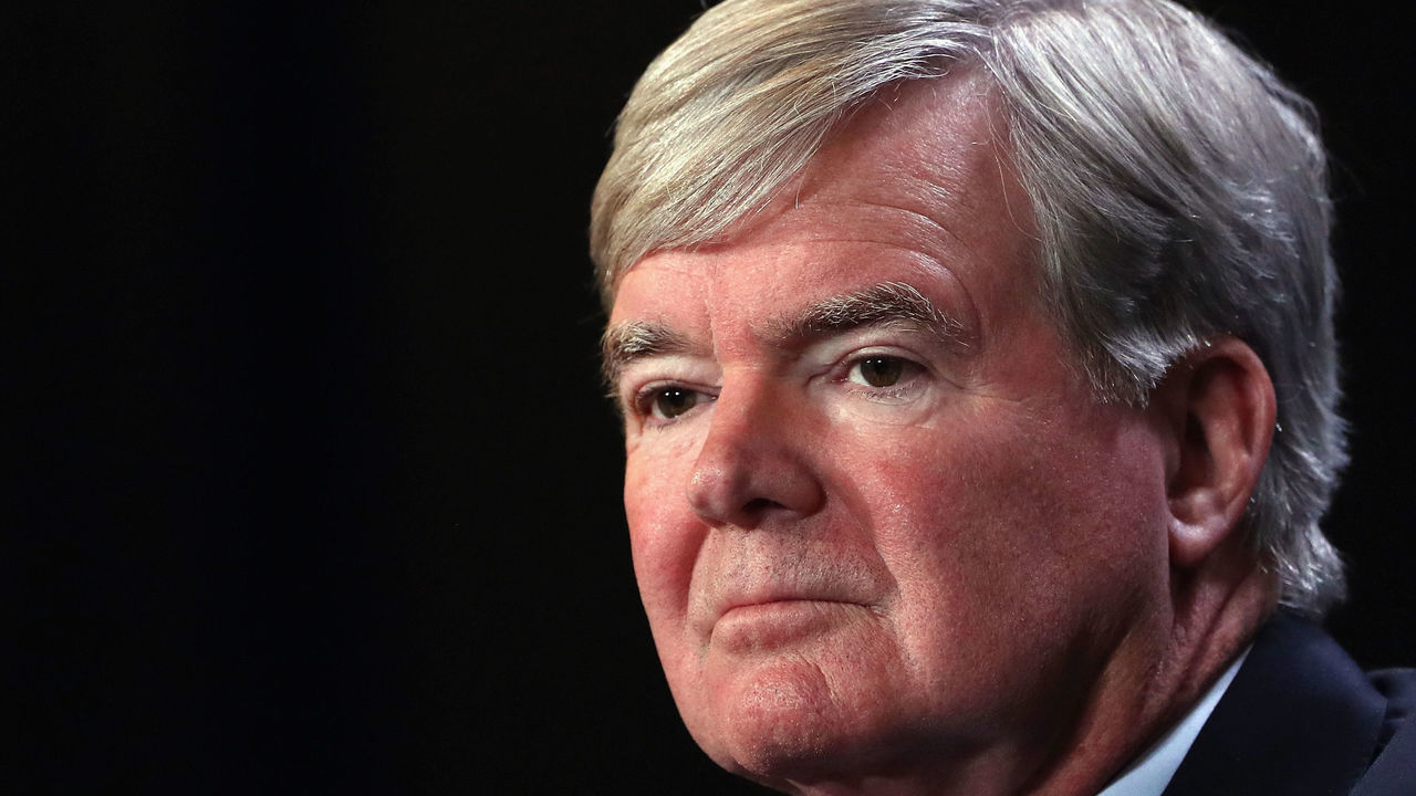 GLENDALE, AZ - MARCH 30: NCAA President Mark Emmert speaks with the media during a press conference for the 2017 NCAA Men's Basketball Final Four at University of Phoenix Stadium on March 30, 2017 in Glendale, Arizona.