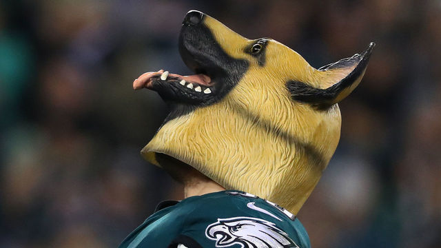 PHILADELPHIA, PA - JANUARY 21: Chris Long #56 of the Philadelphia Eagles celebrates a 38-7 win against the Minnesota Vikings after their NFC Championship game at Lincoln Financial Field on January 21, 2018 in Philadelphia, Pennsylvania.