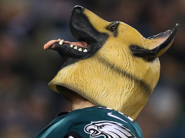 PHILADELPHIA, PA - JANUARY 21: Chris Long #56 of the Philadelphia Eagles celebrates a 38-7 win against the Minnesota Vikings after their NFC Championship game at Lincoln Financial Field on January 21, 2018 in Philadelphia, Pennsylvania.