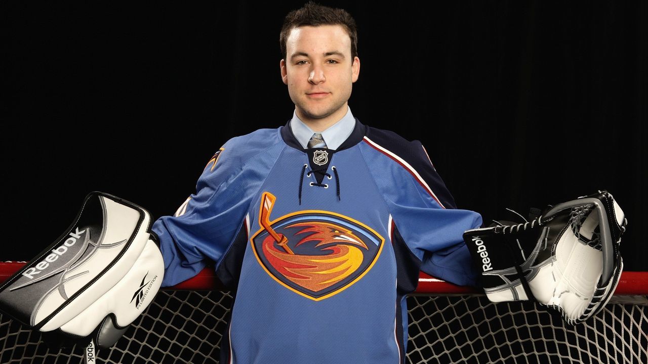 MONTREAL, QC - JUNE 27: Edward Pasquale poses for a portrait after being drafted by the Atlanta Thrashers during the 2009 NHL Entry Draft at the Bell Centre on June 27, 2009 in Montreal, Quebec, Canada.