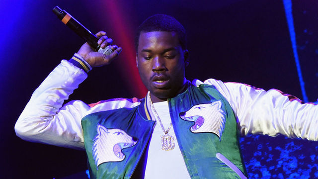 ATLANTA, GA - MARCH 25: Meek Mill performs during V-103 Live Pop Up Concert at Philips Arena on March 25, 2017 in Atlanta, Georgia.