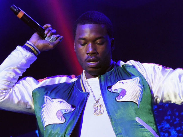 ATLANTA, GA - MARCH 25: Meek Mill performs during V-103 Live Pop Up Concert at Philips Arena on March 25, 2017 in Atlanta, Georgia.